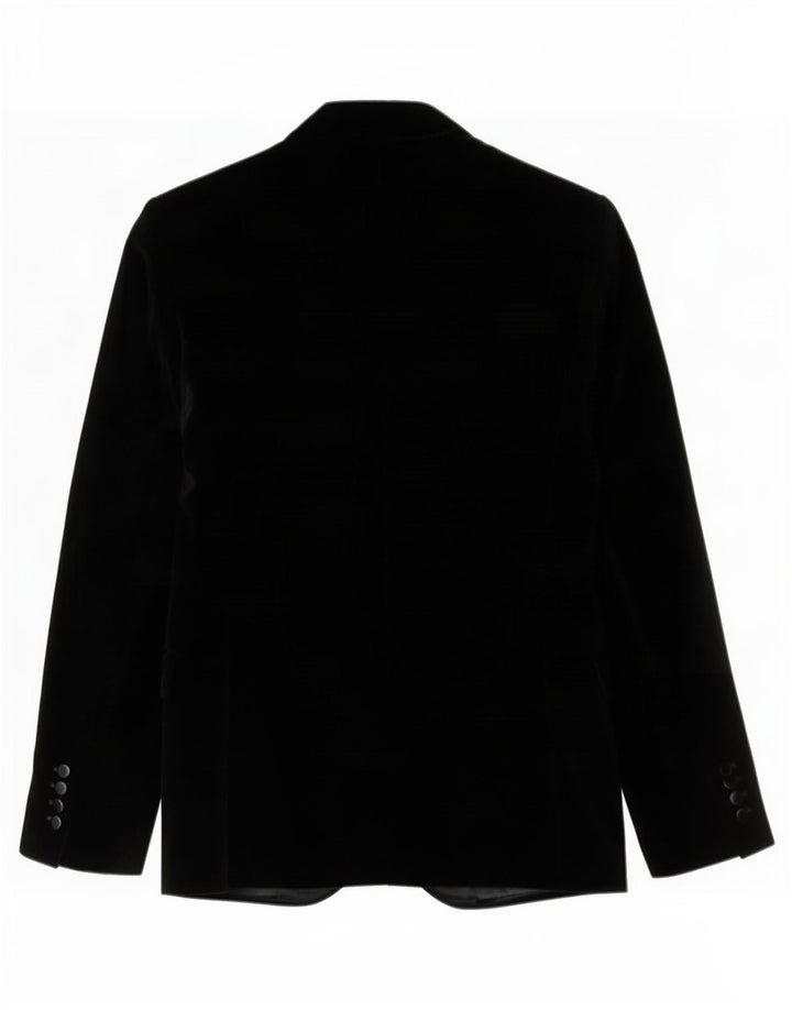 Zara Herren-Blazer mit 2 Knöpfen, EU 48, mittelschwarze Baumwolle