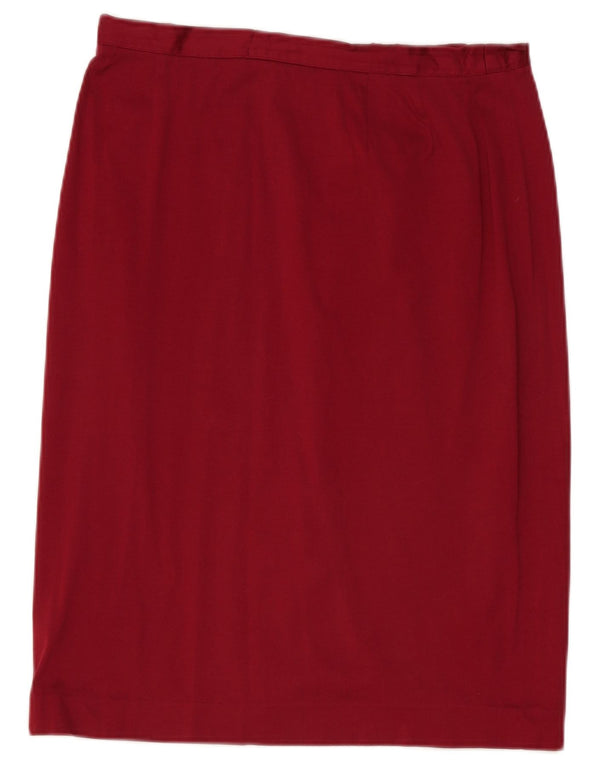Luisa Spagnoli Damen Bleistiftrock IT 48 XL W34 Burgund