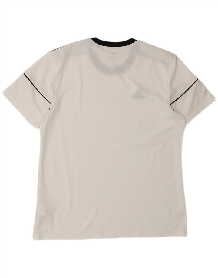 Adidas Herren Climalite T-Shirt Top Large Weiß Polyester