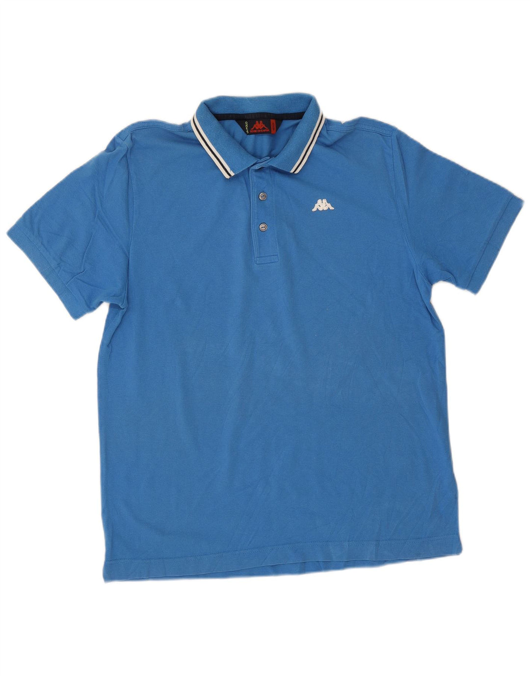 Kappa Herren-Poloshirt aus mittelblauer Baumwolle
