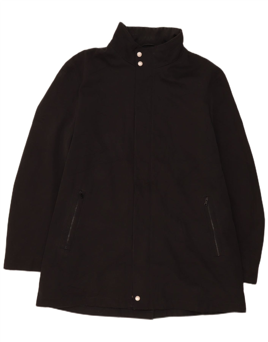 Hugo Boss Herrenmantel EU 56 3XL Schwarz Polyester