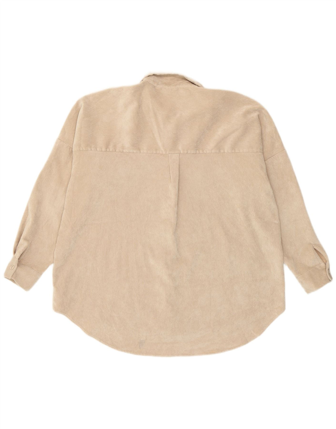 Zara Damen Übergroßes Cordhemd UK 16 Large Beige