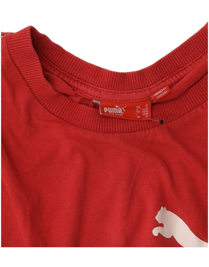 Puma Herren Grafik-T-Shirt-Oberteil Mittelrot