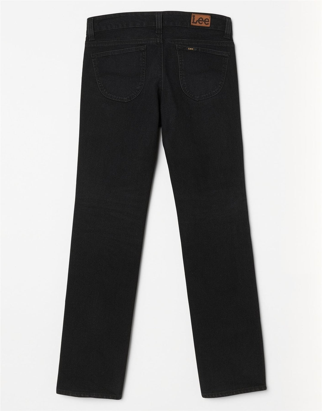 Lee Damen Straight Jeans W30 L32 Schwarze Baumwolle