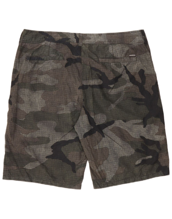 Quiksilver Herren Chinoshorts W40 XL Khaki Camouflage Polyester