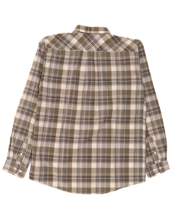 Tommy Hilfiger Hemd für Jungen, 15–16 Jahre, XL, Khaki, kariert, Baumwolle
