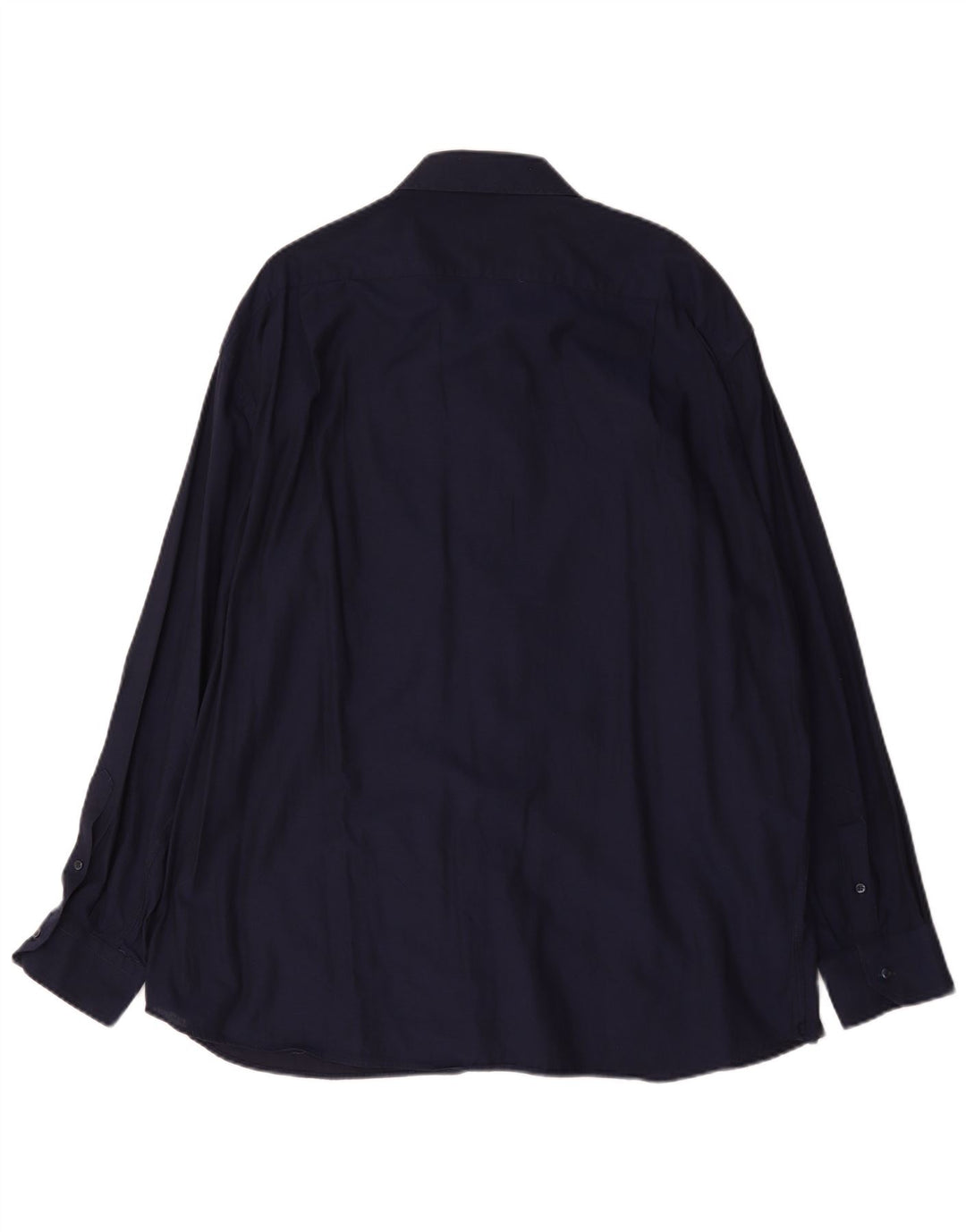 Roccobarocco Herrenhemd Größe 48 2XL Marineblaue Baumwolle