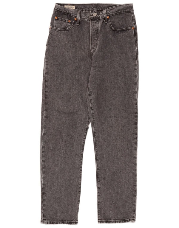 Levi's Damen 501 Straight Jeans W29 L28 Graue Baumwolle