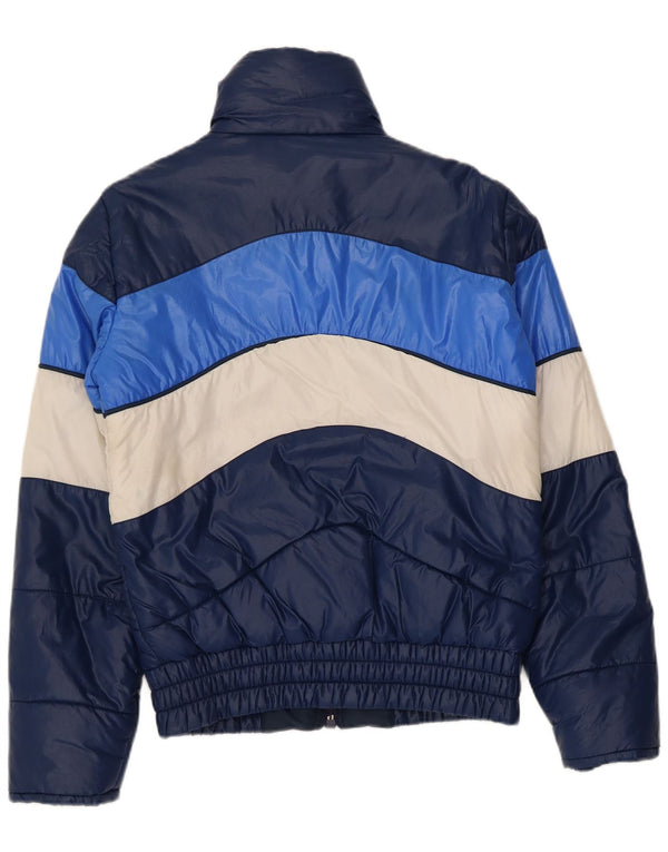 Belfe Herren Wattierte Jacke IT 46 Small Marineblau Colourblock Polyamid