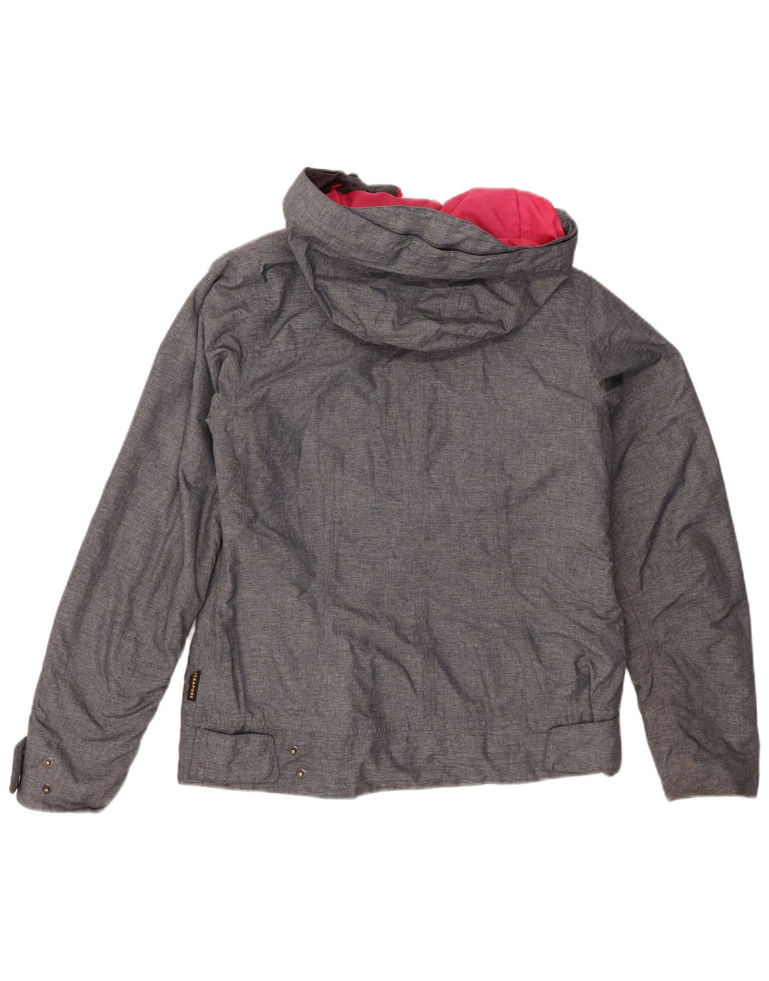 Jack Wolfskin Damen-Windbreakerjacke mit Kapuze, UK 10, Größe S, grau, Polyester