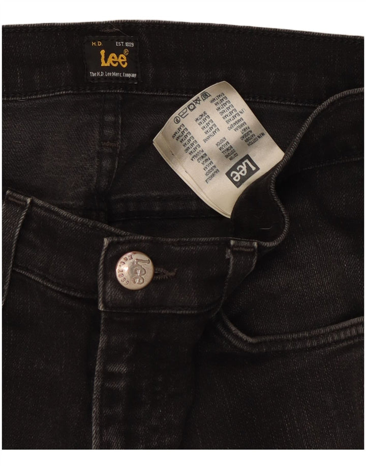 Lee Herren Luke Slim Jeans W31 L28 Schwarze Baumwolle