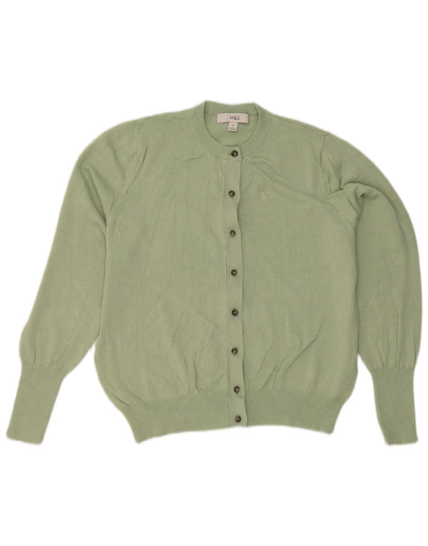 Marks & Spencer Damen-Cardigan-Pullover UK 14 Mittelgrüne Viskose