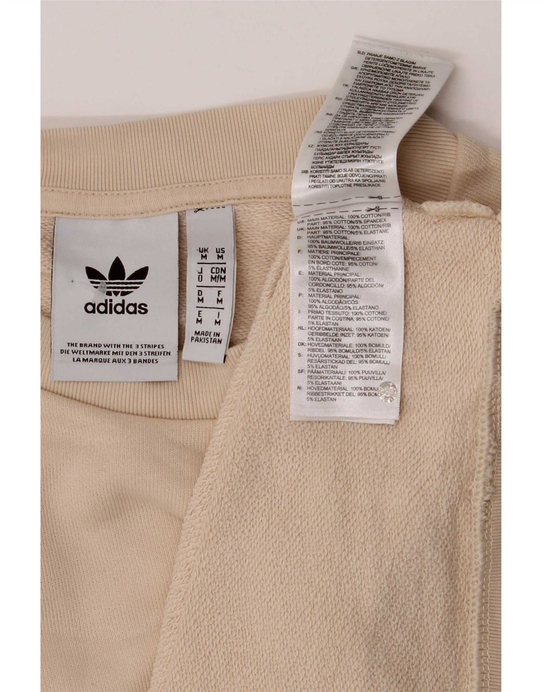 Adidas Herren Grafik-Sweatshirt-Pullover, mittelbeige Baumwolle