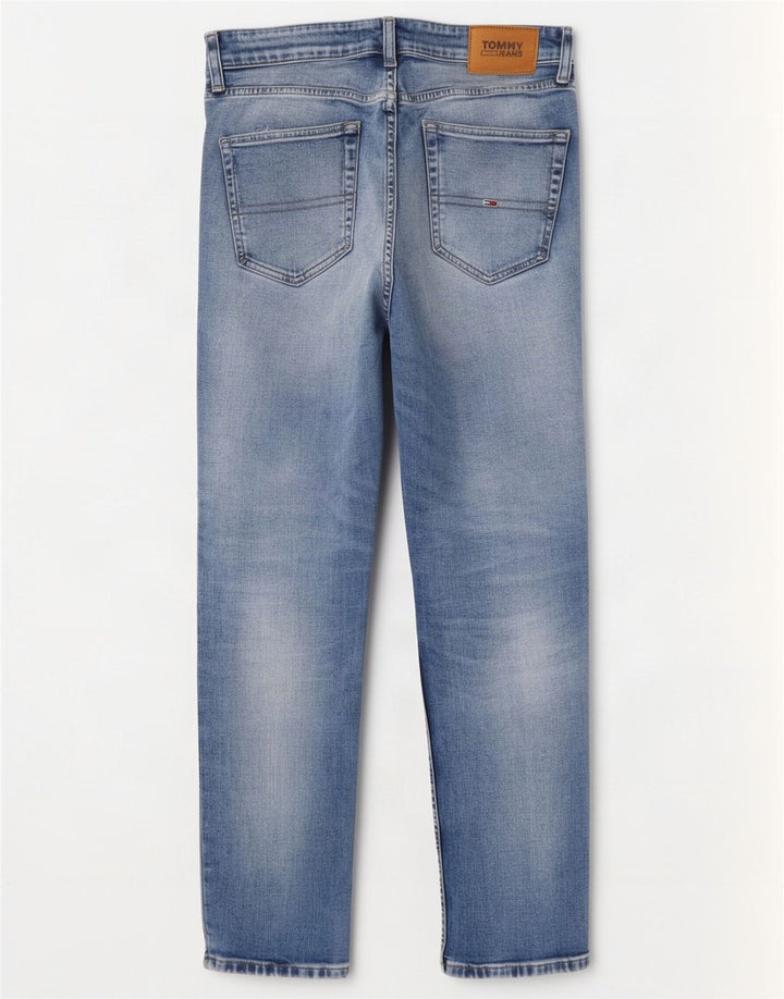 Tommy Hilfiger Herren Slim Jeans W31 L27 Blaue Baumwolle