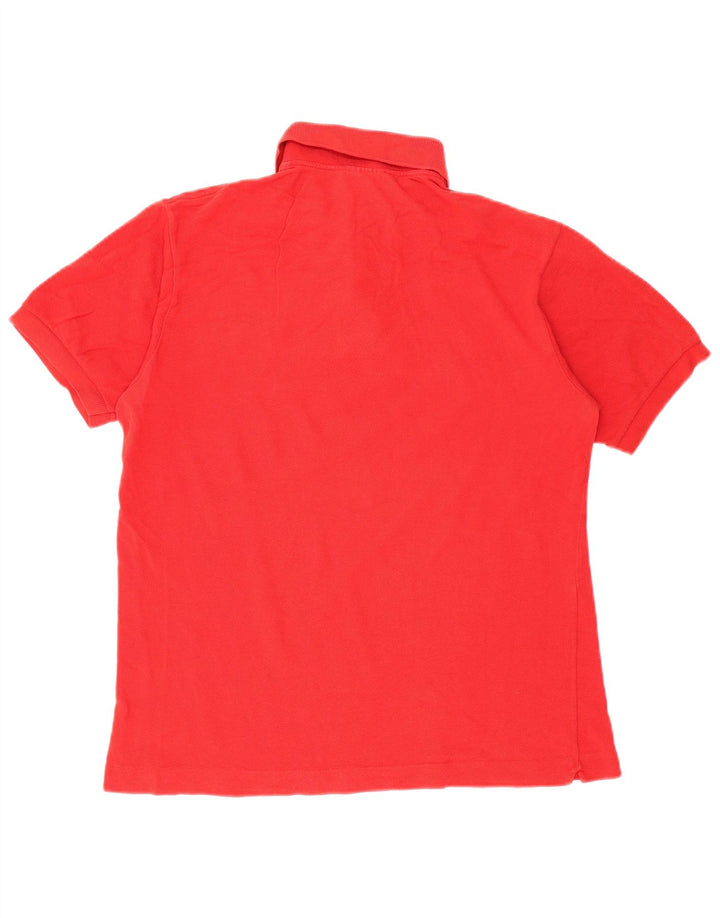 Lacoste Herren-Poloshirt, Größe 4, mittelrote Baumwolle