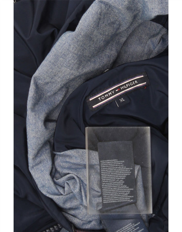 Tommy Hilfiger Herren Windjacke UK 42 XL Marineblau Polyester