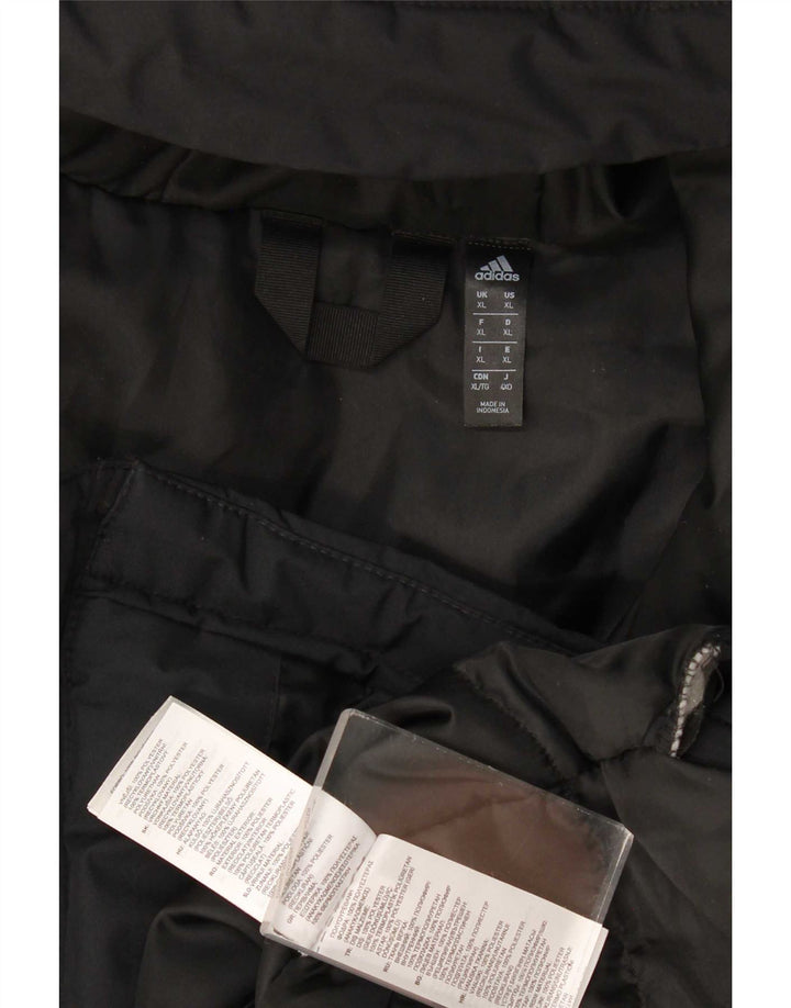 Adidas Herren Kapuzenjacke, gepolstert, UK 42, XL, Schwarz, Polyester