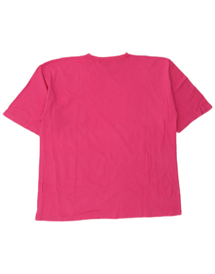 CONTE OF FLORENCE Damen T-Shirt Top IT 48 XL Rosa Baumwolle