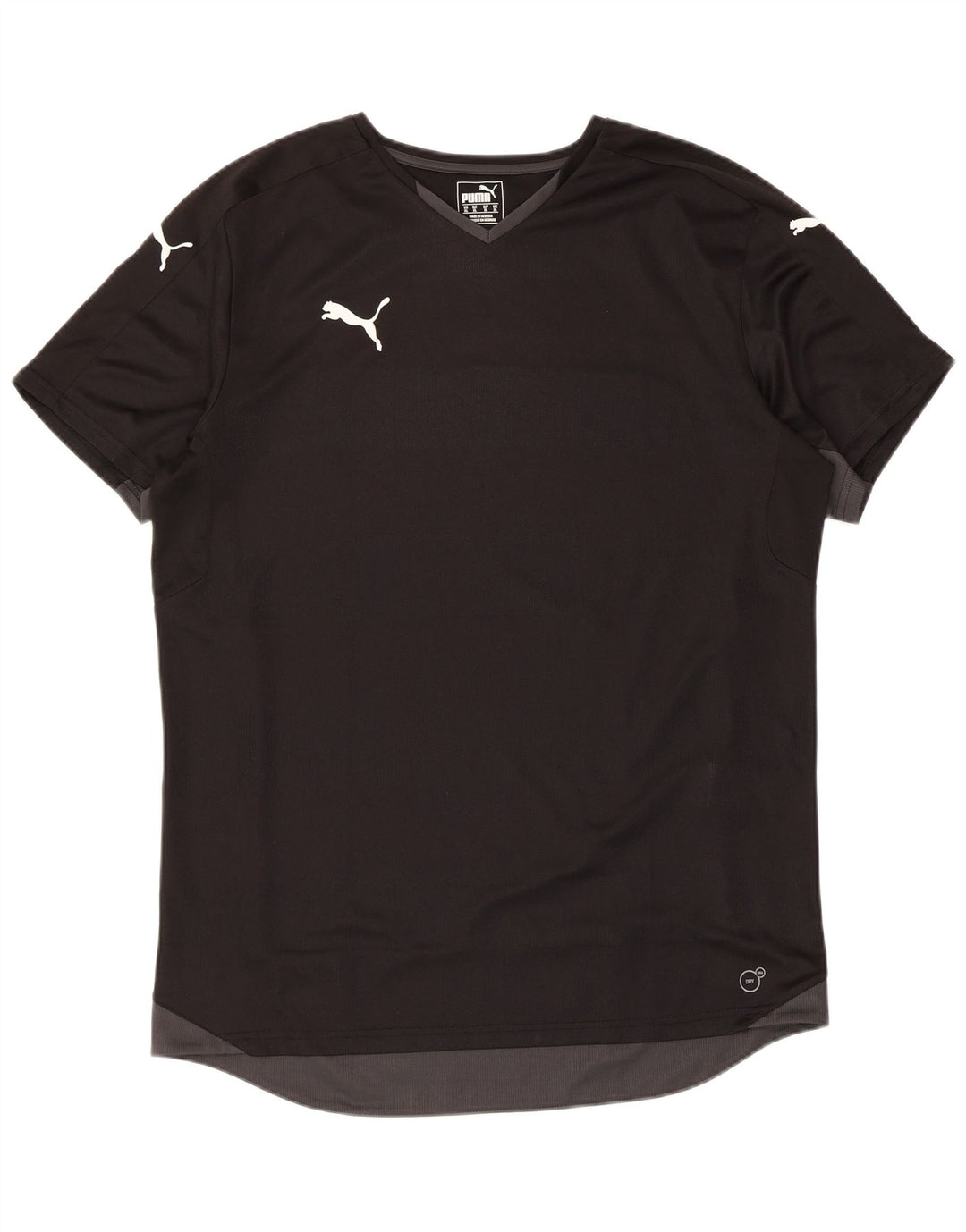 Puma Herren Lash T-Shirt Top XL Schwarz Colourblock Polyester