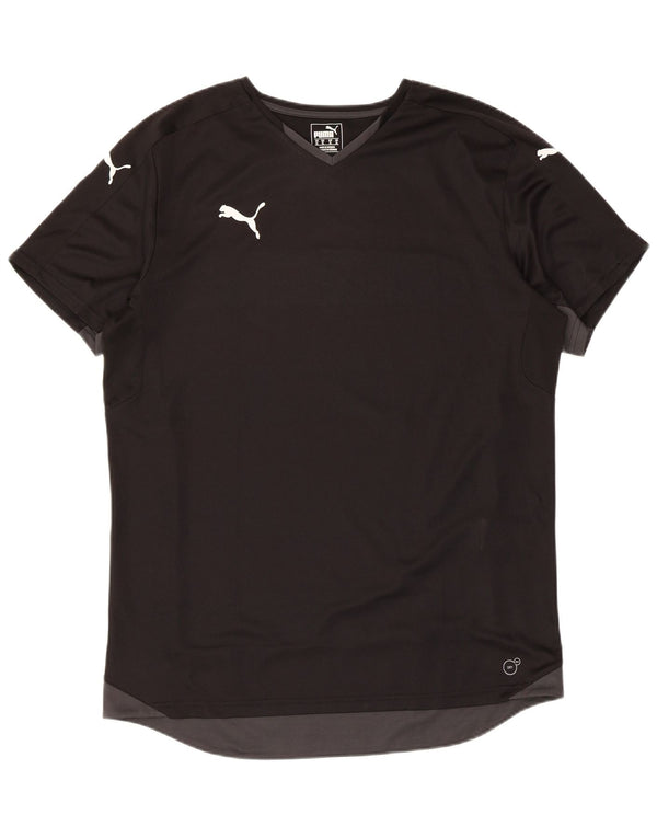 Puma Mens Lash T-Shirt Top XL Black Colourblock Polyester