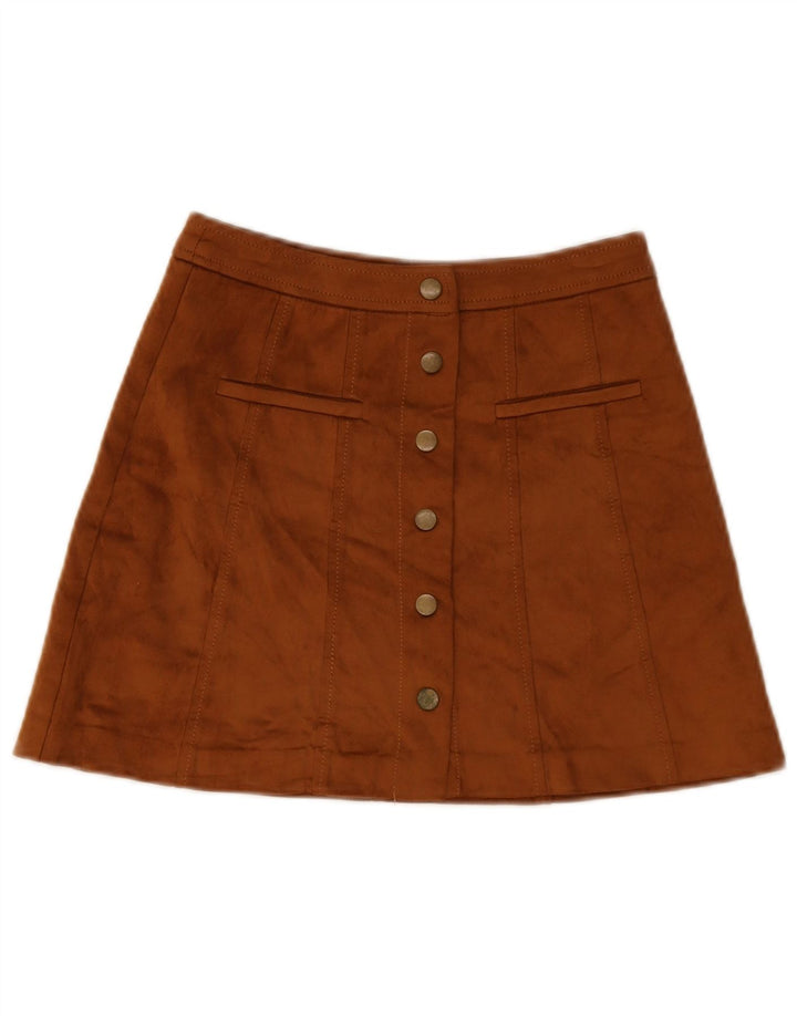 Zara Damen Trafaluc Minirock XS W24 Braunes Polyester