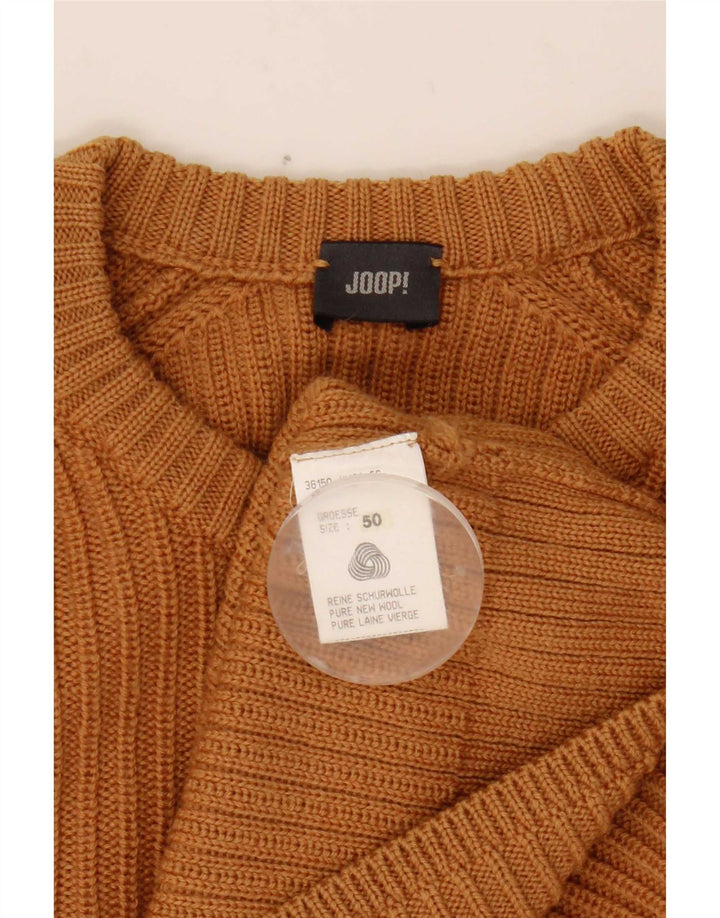 Joop Herren-Pullover mit Rundhalsausschnitt, IT 50, mittelbraune Wolle
