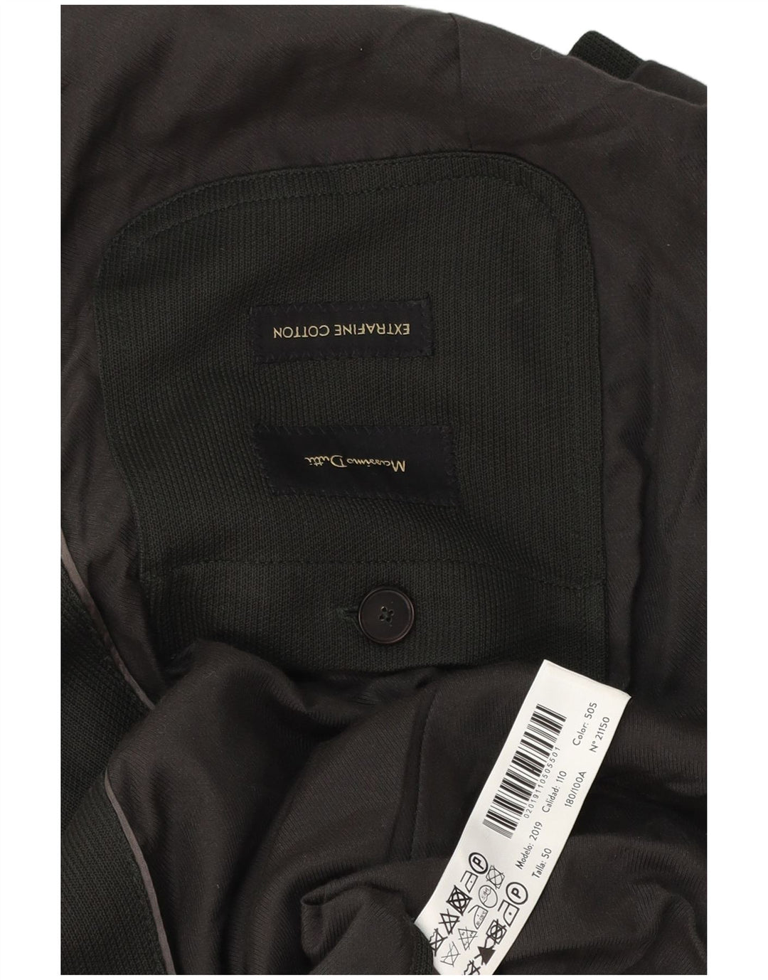 MASSIMO DUTTI Herren-Blazer mit 3 Knöpfen, IT 50, mittelgraue Baumwolle