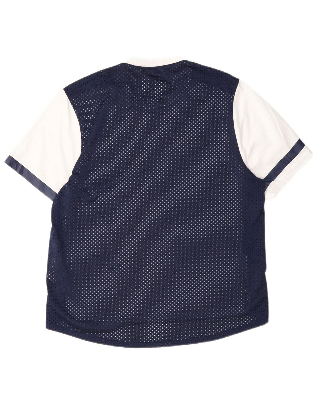 Fila Damen Grafik-T-Shirt-Oberteil UK 14 Mittelweißes Colourblock-Polyester