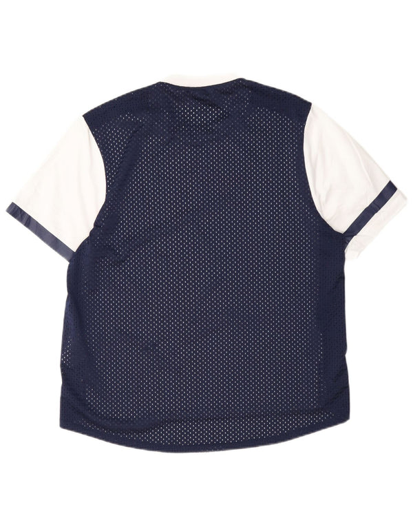 Fila Damen Grafik-T-Shirt-Oberteil UK 14 Mittelweißes Colourblock-Polyester