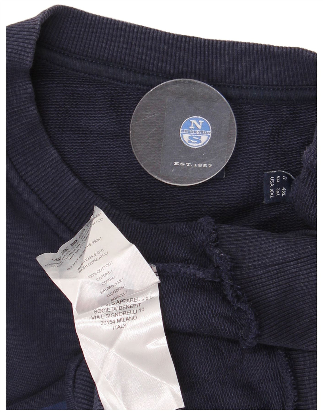 North Sails Herren-Sweatshirt mit Grafik, 3XL, Marineblau, Baumwolle