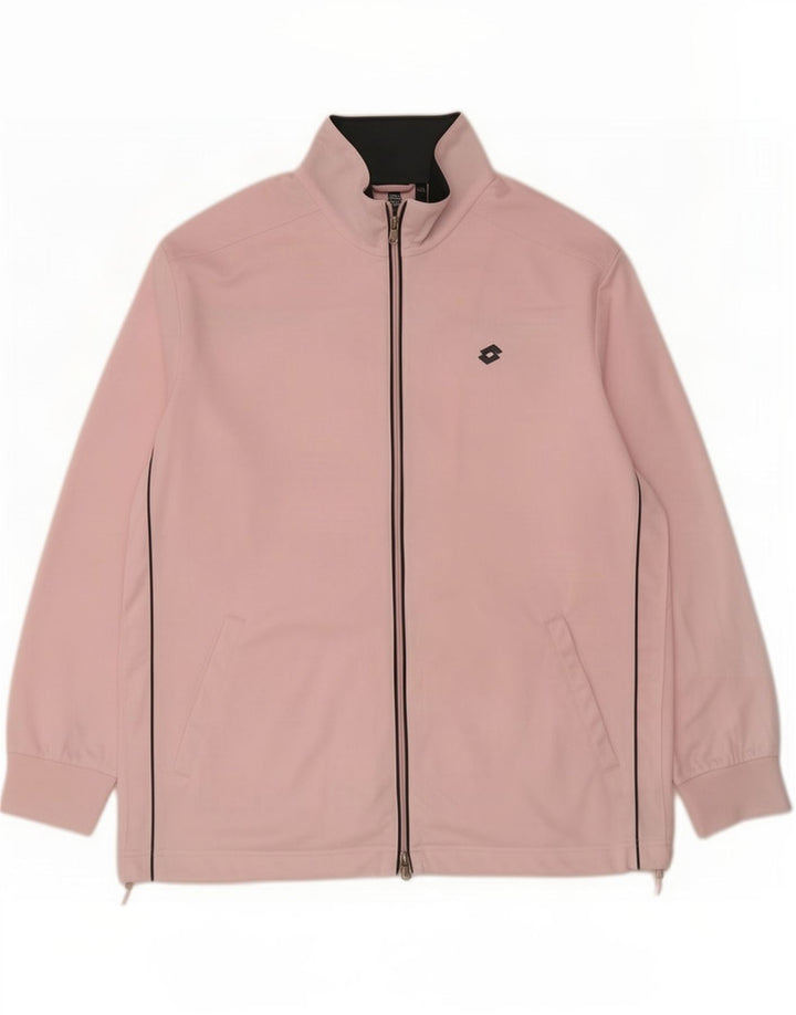 Lotto Damen-Trainingsanzug-Top-Jacke UK 20 2XL Rosa Polyester