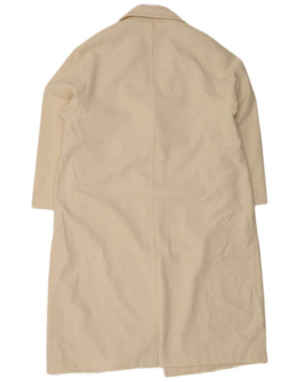 Zara Damen Mantel UK 20 2XL Weiß Polyester