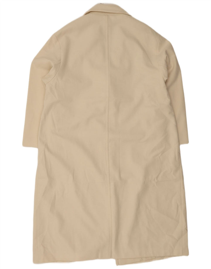 Zara Damen Mantel UK 20 2XL Weiß Polyester