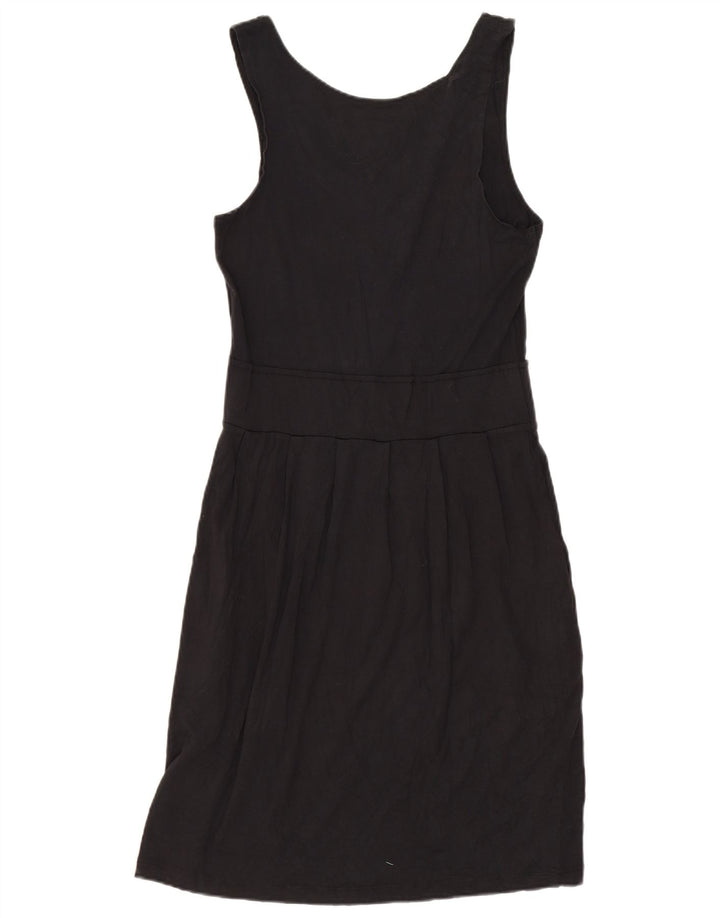 Tommy Hilfiger Damen ärmelloses Basic-Kleid UK 10 Small Schwarz Viskose