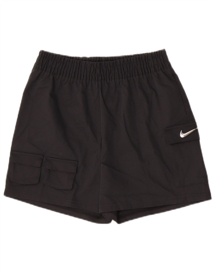 Nike Damen Sportshorts UK 8 Small Schwarz Polyester