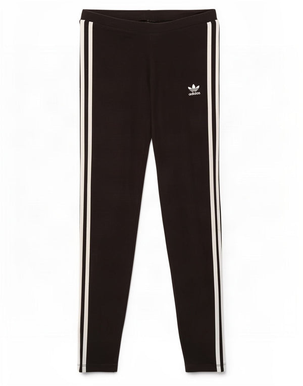 Adidas Damen Leggings UK 12 Medium Schwarz Baumwolle