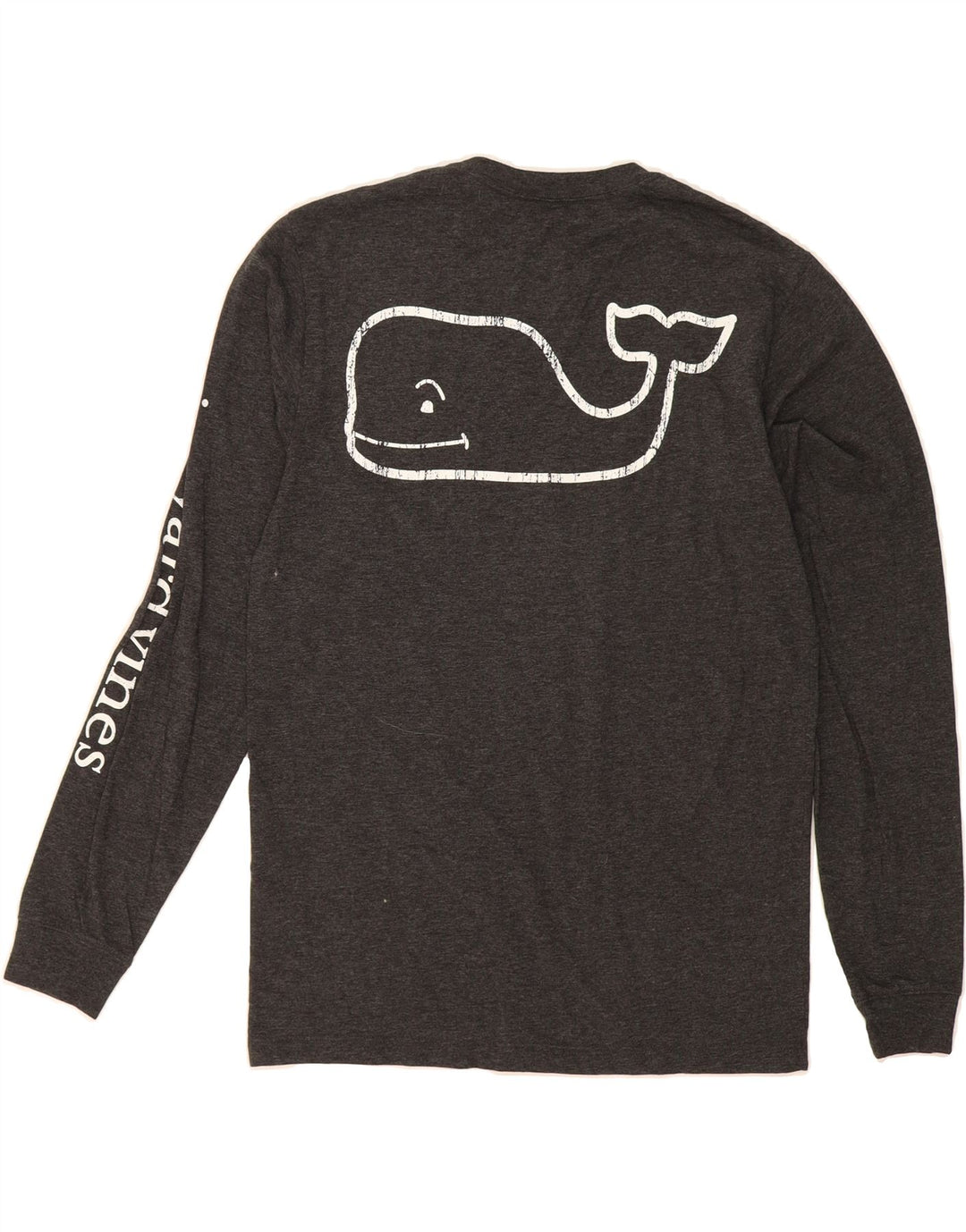 VINEYARD VINES Mens Graphic Top Long Sleeve XS Grey Cotton Vintage Vineyard Vines and Second-Hand Vineyard Vines from Messina Hembry 