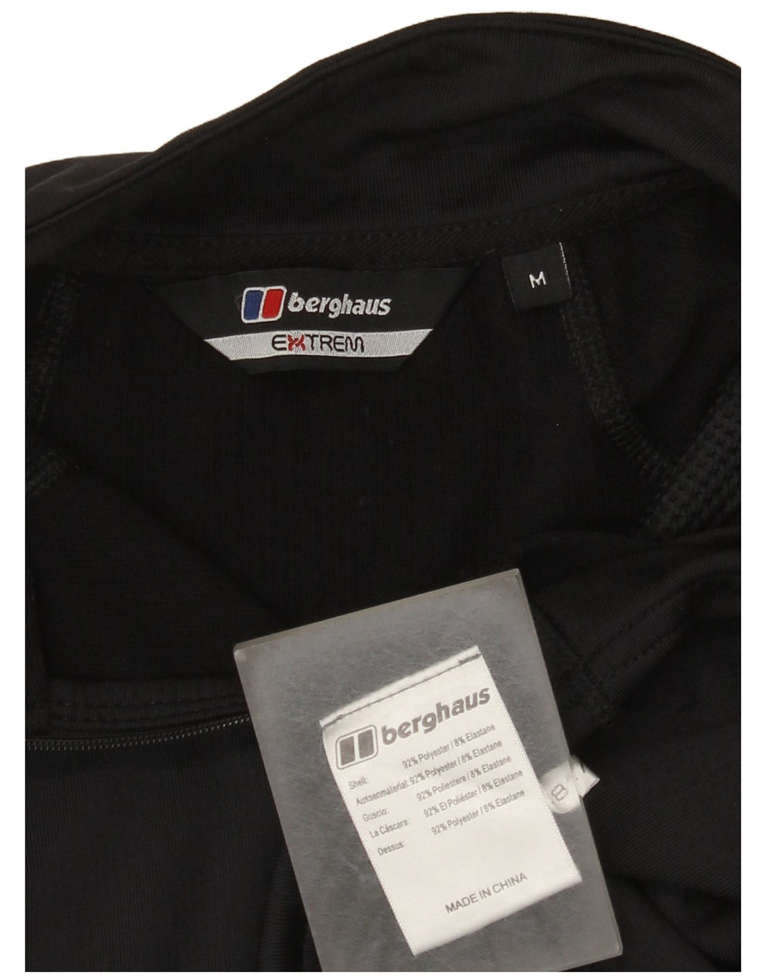 Berghaus Herren-Pullover-Trainingsanzugoberteil mit Reißverschluss, Mittelschwarz, Polyester