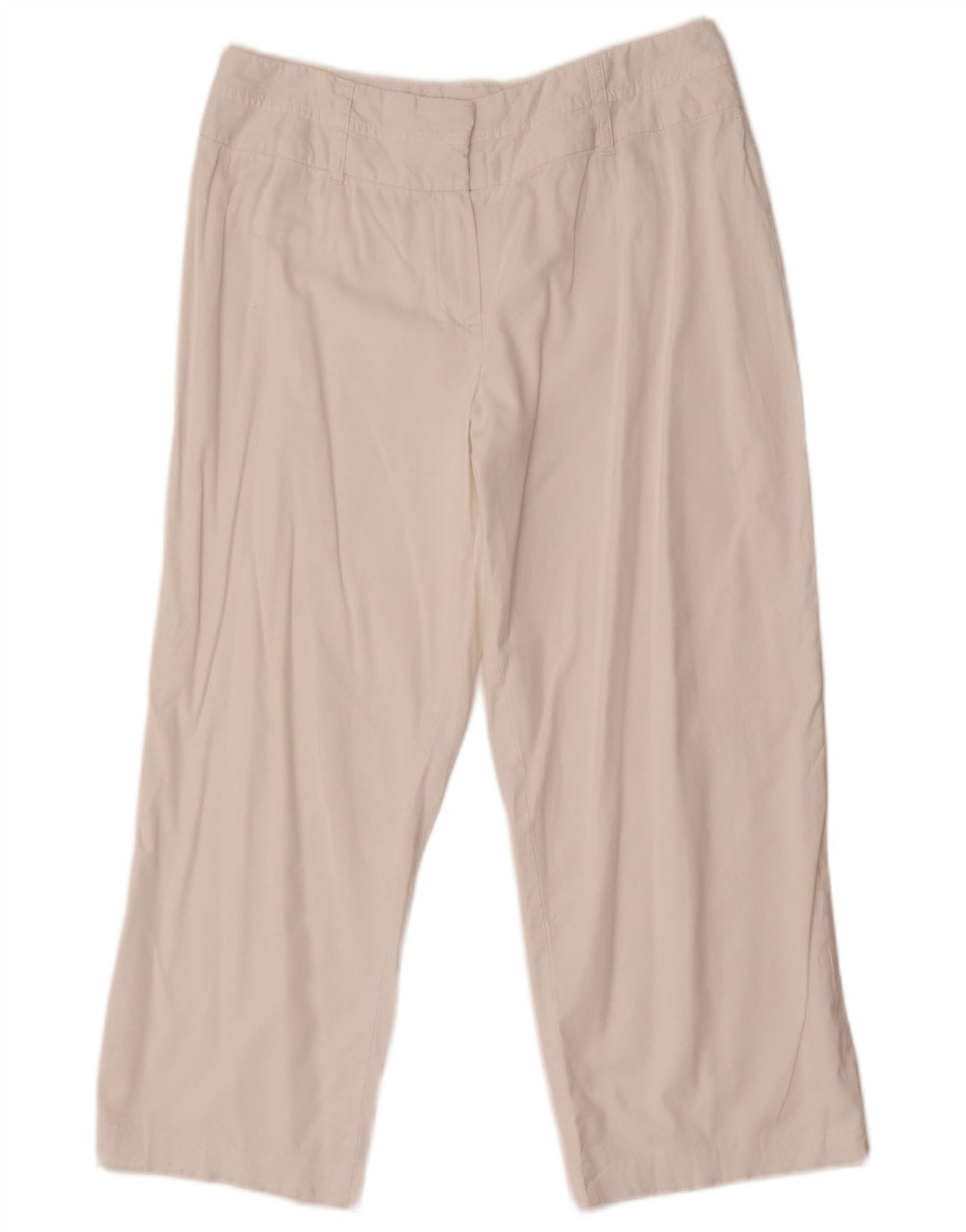 Marks & Spencer Damen gerade geschnittene Hose UK 12 Medium W30 L24 Weiß