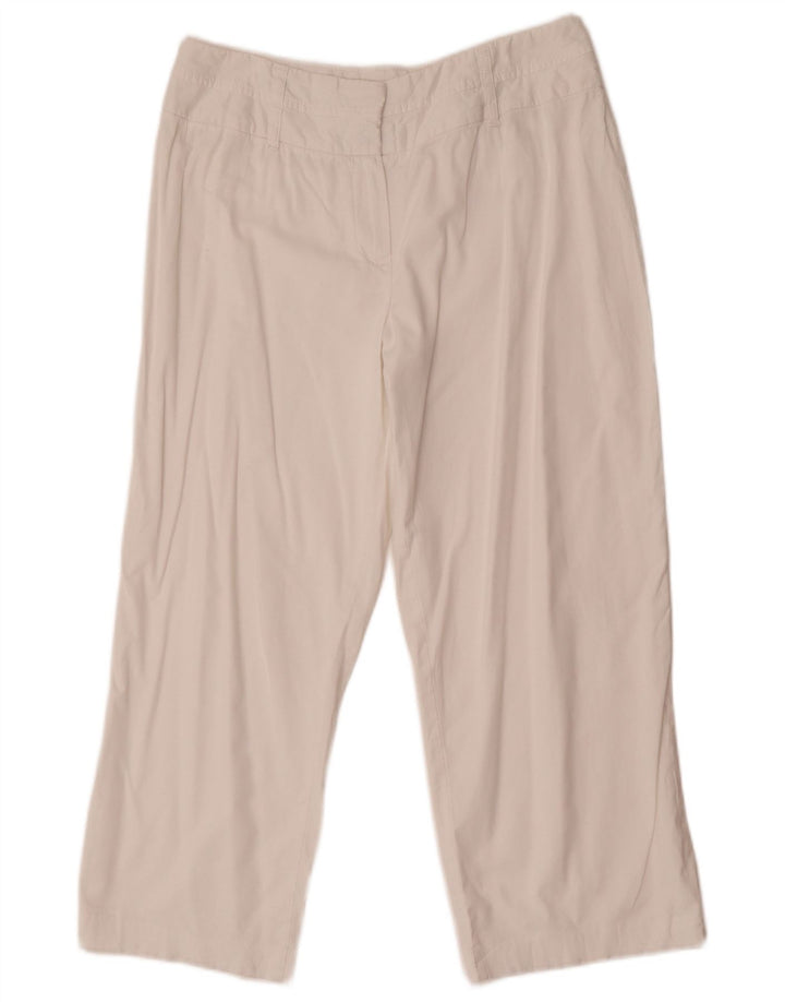 Marks & Spencer Damen gerade geschnittene Hose UK 12 Medium W30 L24 Weiß