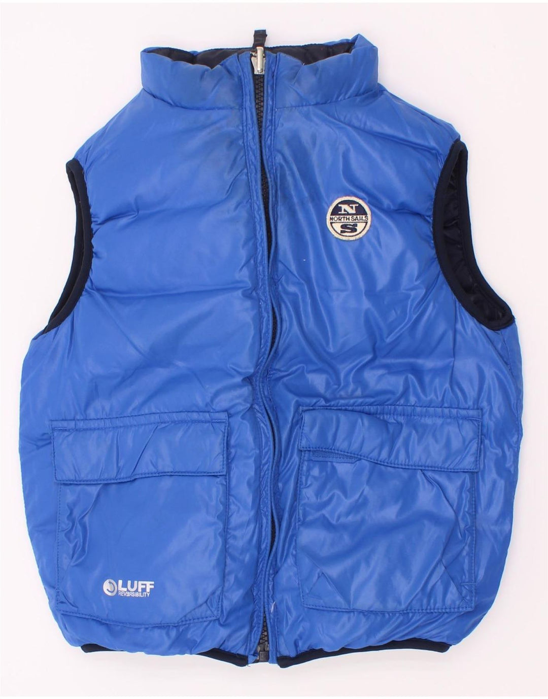 Wendbare wattierte Weste von North Sails für Jungen, 3–4 Jahre, marineblaues Polyester