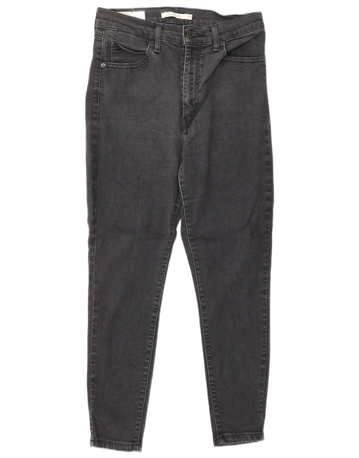 LEVI'S Damen Retro High Rise Skinny Jeans W29 L25 Schwarze Baumwolle