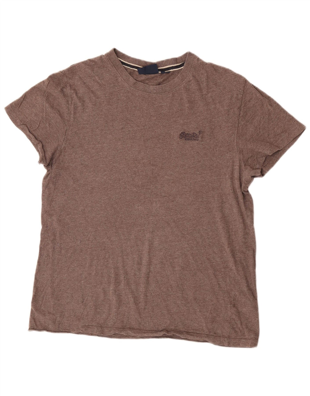 Superdry Herren T-Shirt Top XL Braun Baumwolle