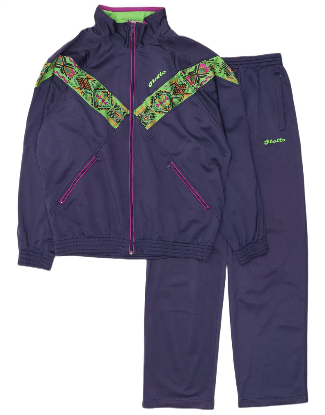 LOTTO Herren-Trainingsanzug XL, marineblau, geometrisch, Polyester