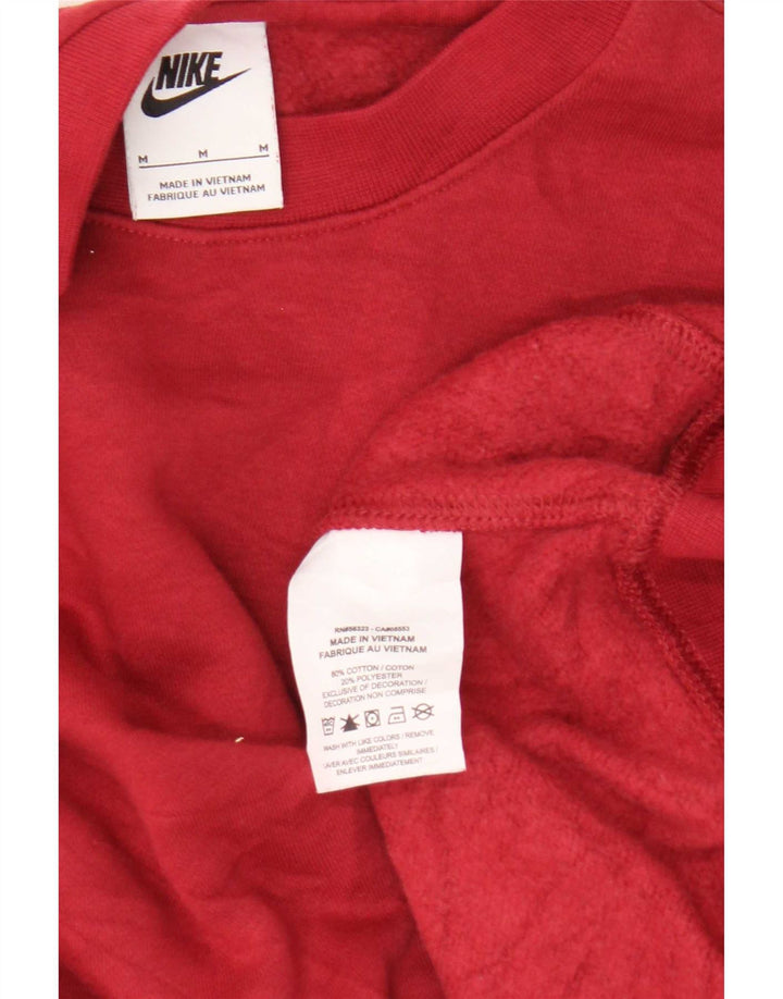 Nike Herren-Sweatshirt-Pullover aus mittelroter Baumwolle