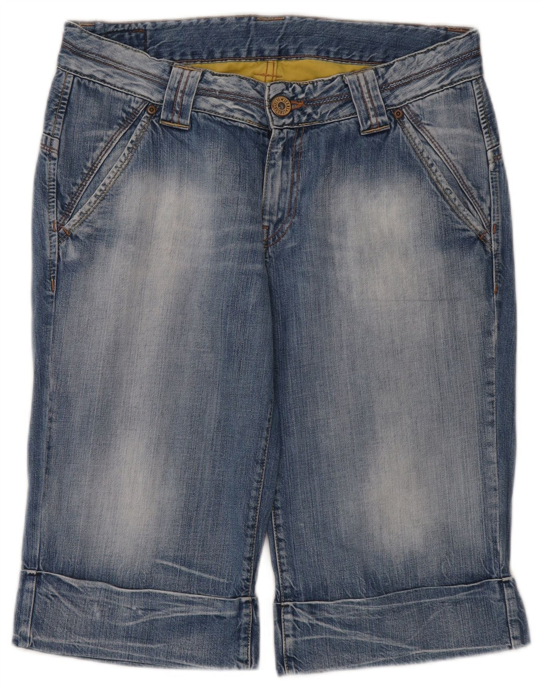 PEPE Jeans Herren Denim-Bermudashorts W31 mittelblaue Baumwolle
