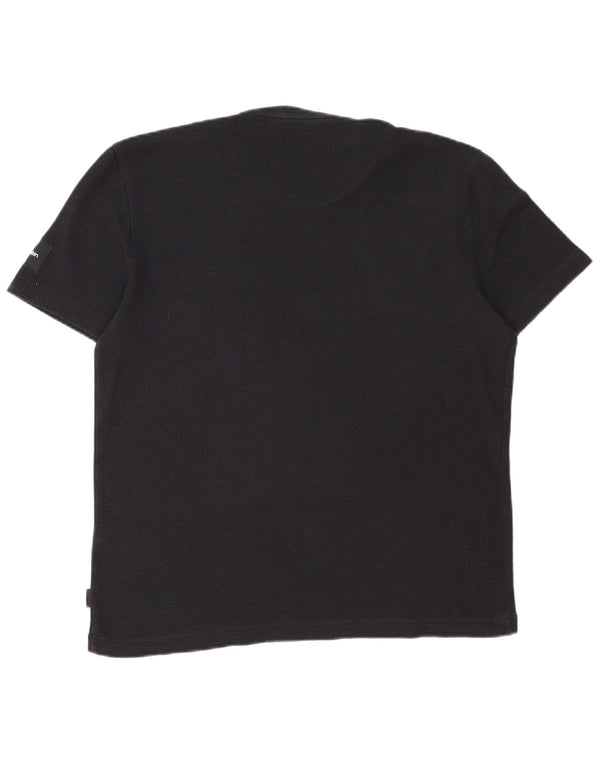 Calvin Klein Herren T-Shirt Top Large Schwarz Baumwolle