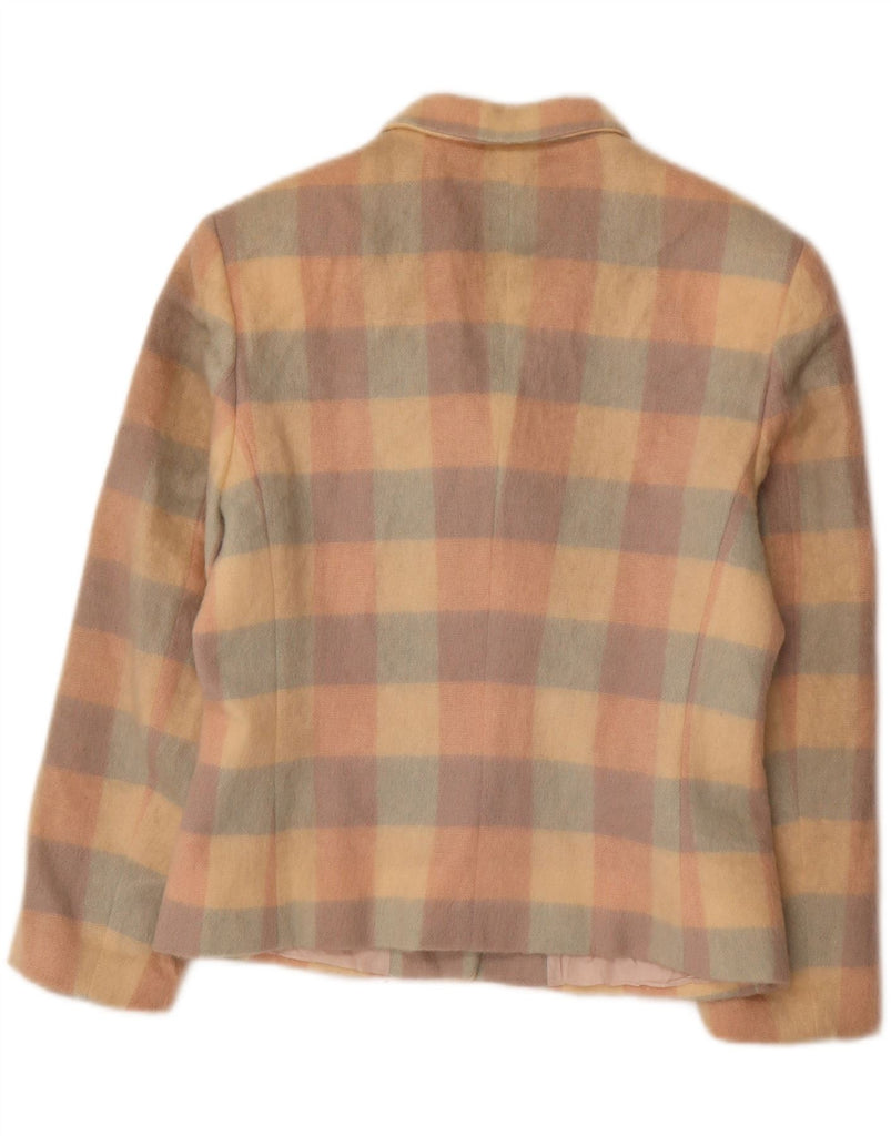 DANIEL HECHTER Womens Blazer Jacket UK 14 Large  Multicoloured Check Vintage Daniel Hechter and Second-Hand Daniel Hechter from Messina Hembry 