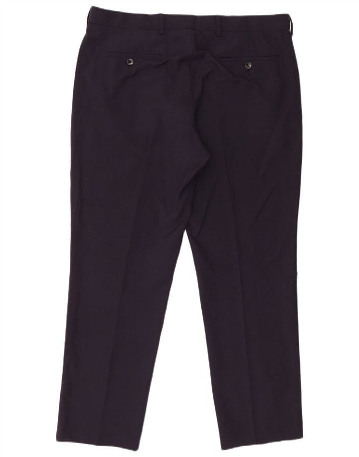 Marks & Spencer Herren-Chinohose mit normaler Passform, W36 L29, marineblaues Polyester