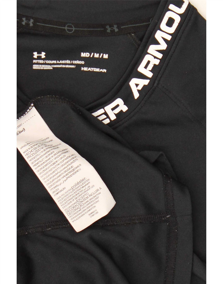 Under Armour Herren Heat Gear Graphic T-Shirt Top Mittelschwarzes Polyester